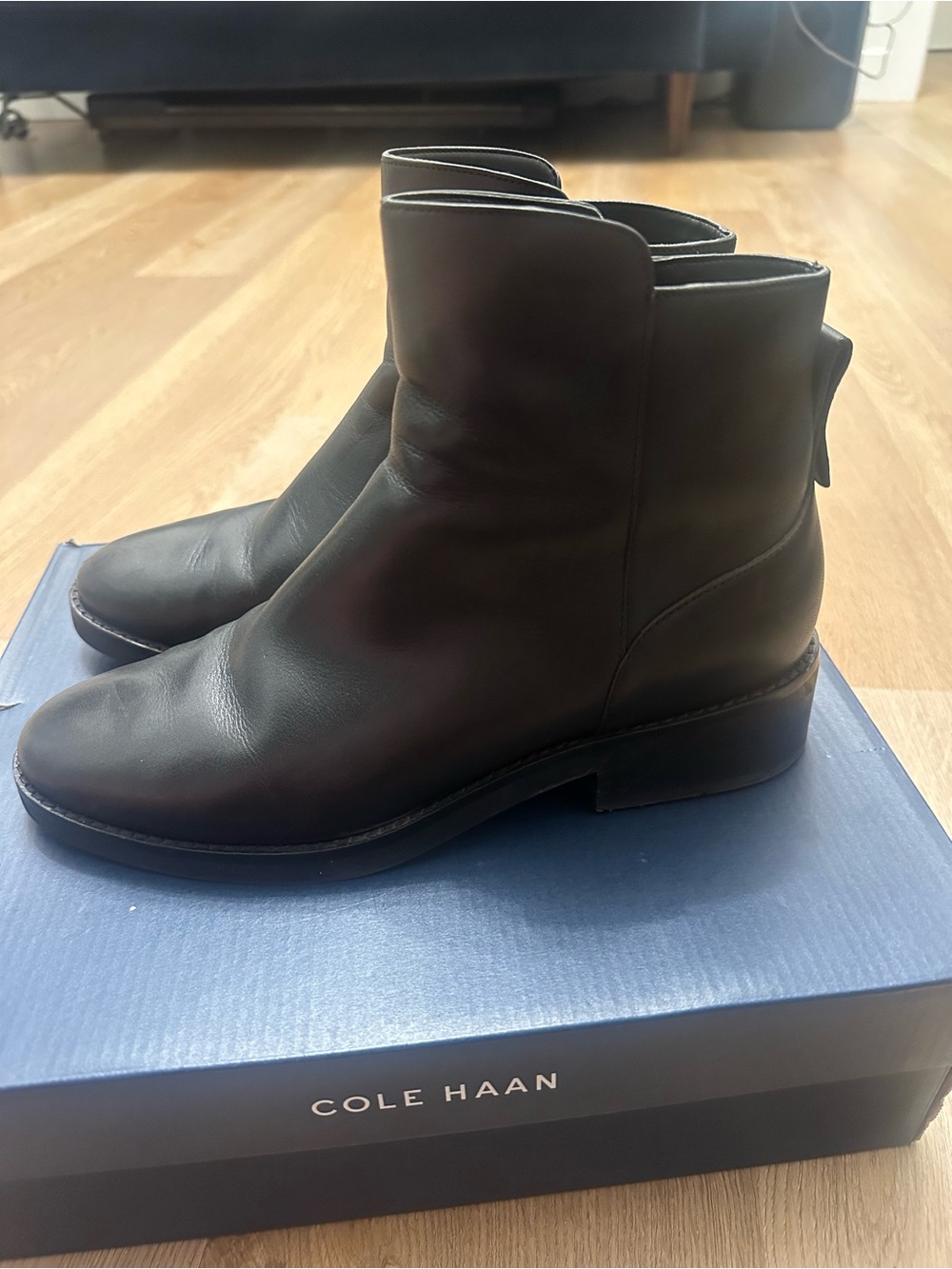 Cole Haan Women’s Black Leather Ankle Boots